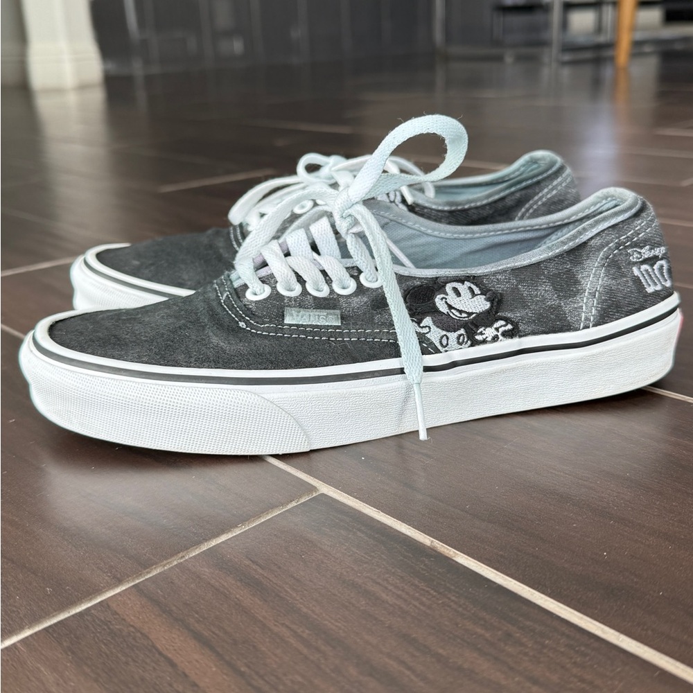 Vans Charcoal and White Mickey Sneakers